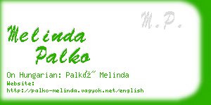 melinda palko business card